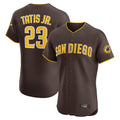 Johmsee S.Diego Padres #23 Fernando Tatis Jr Player Brown Home Limited Elite Stitched Jerseys