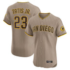 Johmsee S.Diego Padres #23 Fernando Tatis Jr Player Khaki Home Limited Elite Stitched Jerseys