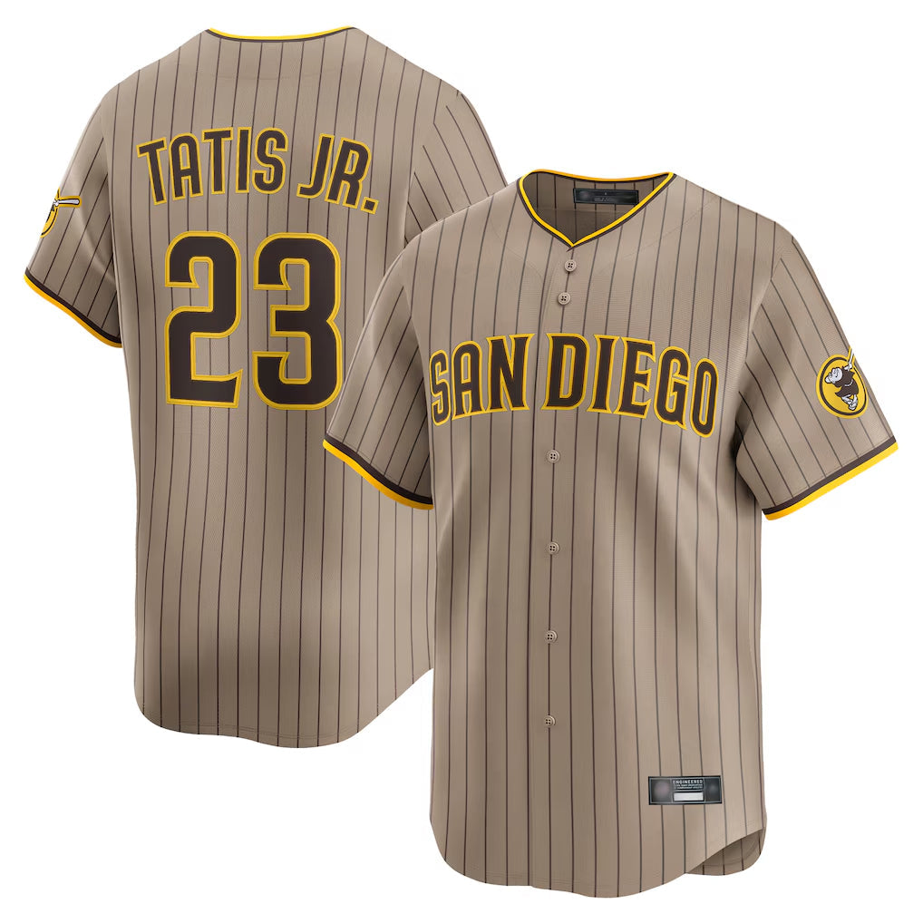 Johmsee S.Diego Padres #23 Fernando Tatis Jr Player Khaki Home Limited Stitched Jerseys