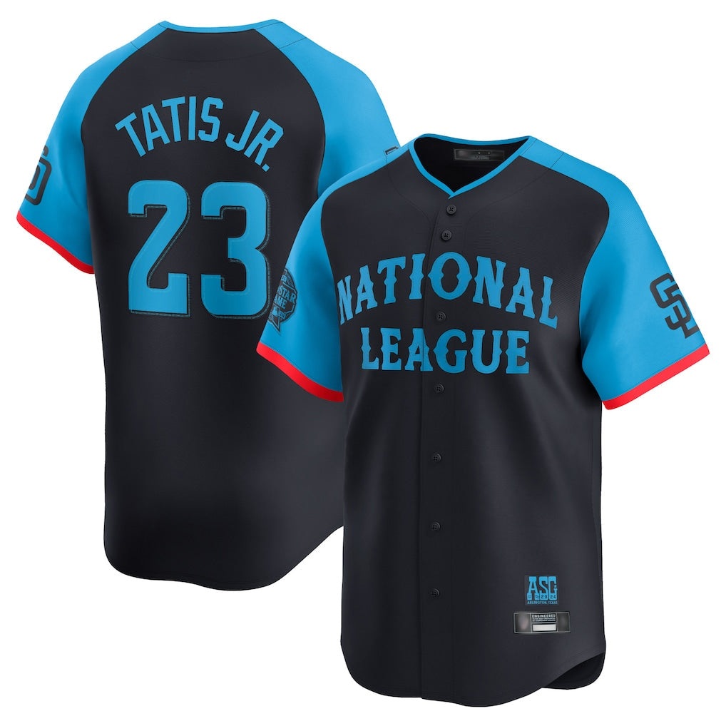 Johmsee S.Diego Padres #23 Fernando Tatis Jr Player Navy National League All-Star Game Limited Stitched Jerseys