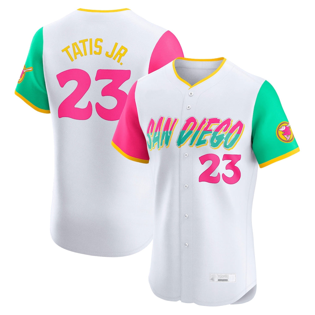 Johmsee S.Diego Padres #23 Fernando Tatis Jr Player White City Connect Home Limited Elite Stitched Jerseys