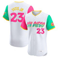 Johmsee S.Diego Padres #23 Fernando Tatis Jr Player White City Connect Home Limited Elite Stitched Jerseys