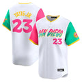 Johmsee S.Diego Padres #23 Fernando Tatis Jr Player White City Connect Home Limited Stitched Jerseys