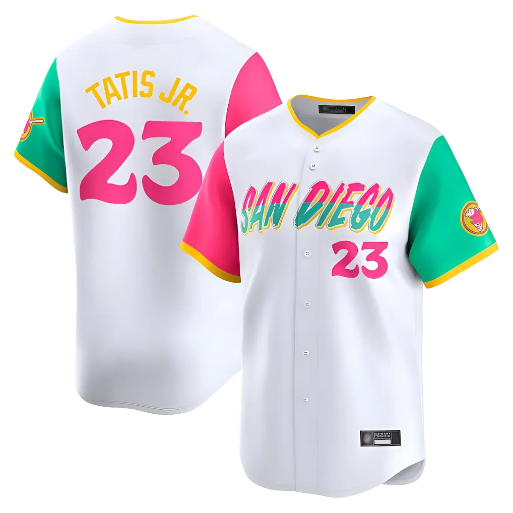 Johmsee S.Diego Padres #23 Fernando Tatis Jr Player White City Connect Home Limited Stitched Jerseys