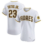 Johmsee S.Diego Padres #23 Fernando Tatis Jr Player White Home Limited Elite Stitched Jerseys