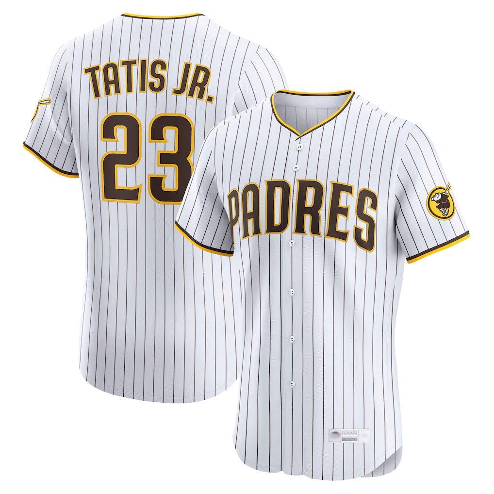 Johmsee S.Diego Padres #23 Fernando Tatis Jr Player White Home Limited Elite Stitched Jerseys