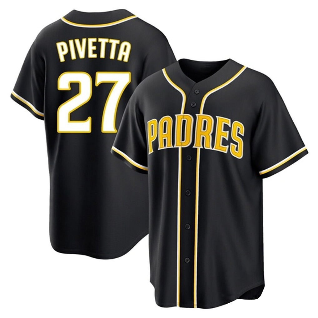 Johmsee S.Diego Padres #27 Nick Pivetta Player Black 2026 Fashion Home Stitched Jerseys