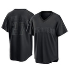 Johmsee S.Diego Padres #27 Nick Pivetta Player Black Pitch Fashion Game T-shirt Stitched Jerseys