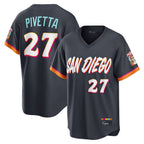 Johmsee S.Diego Padres #27 Nick Pivetta Player Obsidian 2026 City Connect Home Limited T-shirt Stitched Jerseys