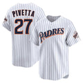 Johmsee S.Diego Padres #27 Nick Pivetta Player White Cooperstown Collection Limited Home Stitched Jerseys