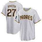 Johmsee S.Diego Padres #27 Nick Pivetta Player White Home Game Stitched Jerseys