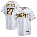 Johmsee S.Diego Padres #27 Nick Pivetta Player White Home Limited Stitched Jerseys