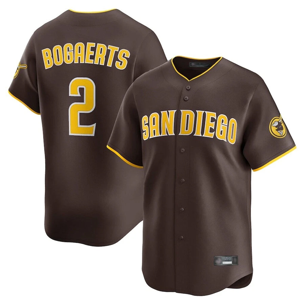 Johmsee S.Diego Padres #2 Xander Bogaerts Player Brown Home Limited Stitched Jerseys