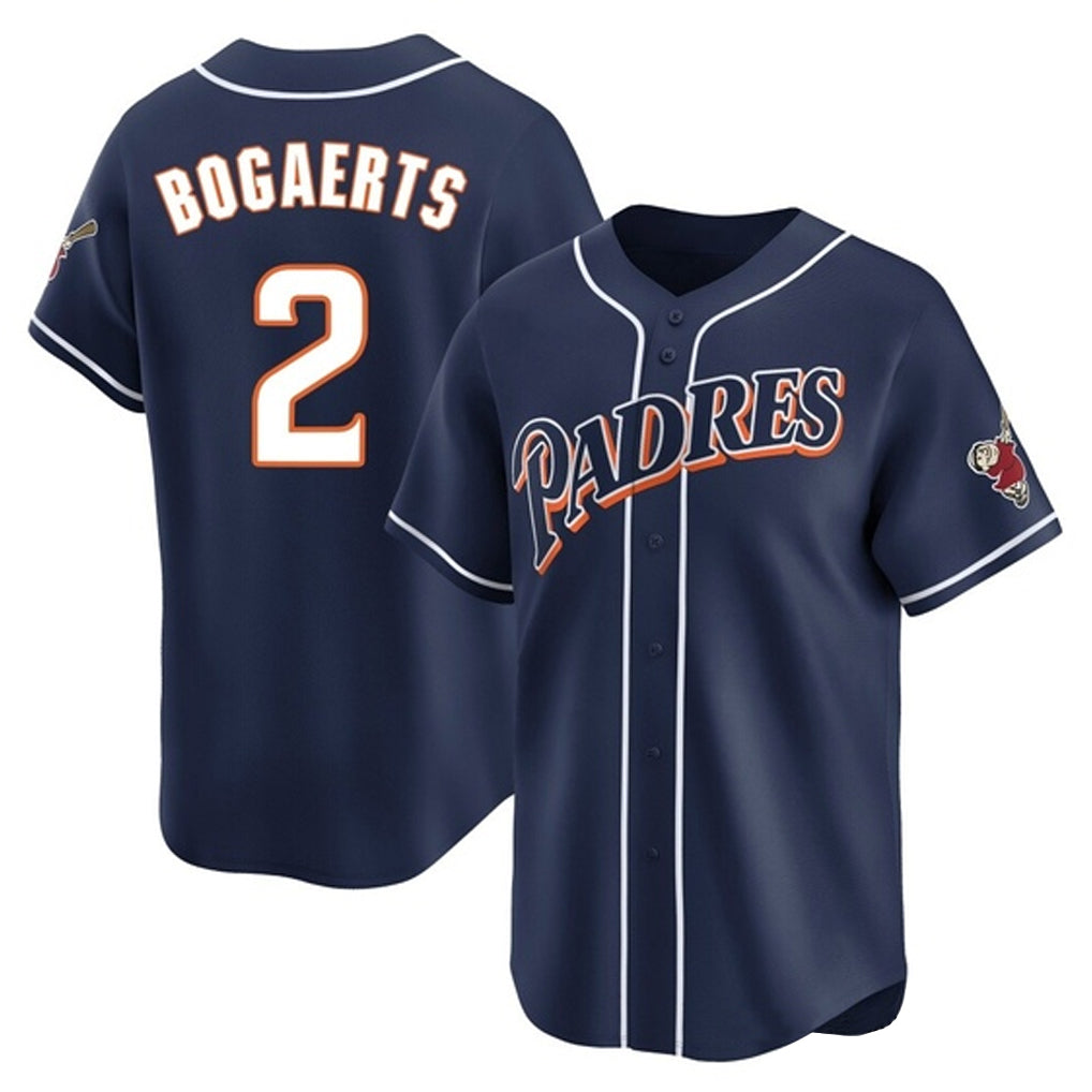 Johmsee S.Diego Padres #2 Xander Bogaerts Player Navy Cooperstown Collection Limited Home Stitched Jerseys