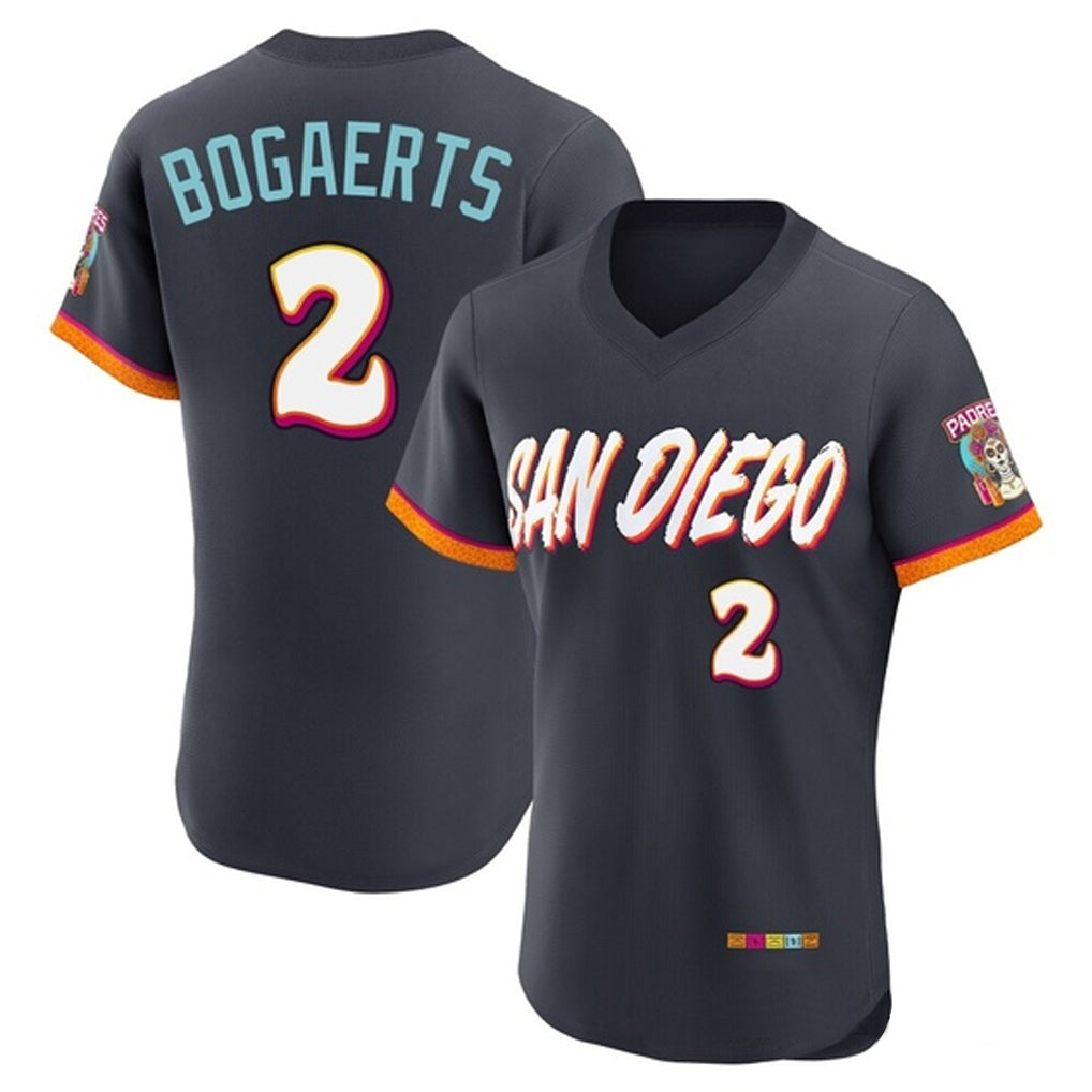 Johmsee S.Diego Padres #2 Xander Bogaerts Player Obsidian 2026 City Connect Home Limited Elite T-shirt Stitched Jerseys