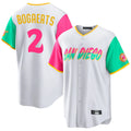 Johmsee S.Diego Padres #2 Xander Bogaerts Player White City Connect Home Game Stitched Jerseys