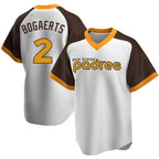 Johmsee S.Diego Padres #2 Xander Bogaerts Player White Home Cooperstown Collection Replica Game Stitched Jerseys