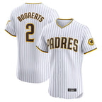 Johmsee S.Diego Padres #2 Xander Bogaerts Player White Home Limited Elite Stitched Jerseys