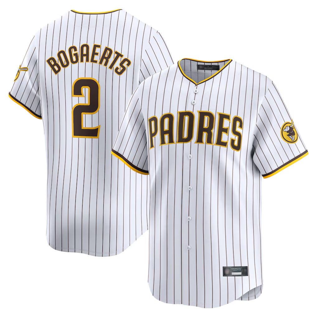 Johmsee S.Diego Padres #2 Xander Bogaerts Player White Home Limited Stitched Jerseys