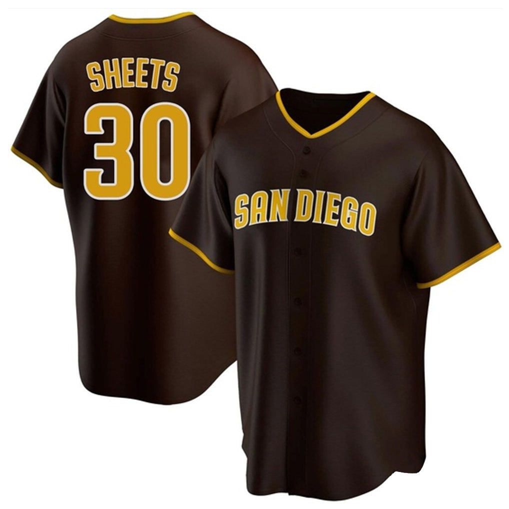 Johmsee S.Diego Padres #30 Gavin Sheets Player Brown Home Game Stitched Jerseys