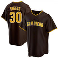 Johmsee S.Diego Padres #30 Gavin Sheets Player Brown Home Game Stitched Jerseys
