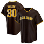 Johmsee S.Diego Padres #30 Gavin Sheets Player Brown Home Game Stitched Jerseys