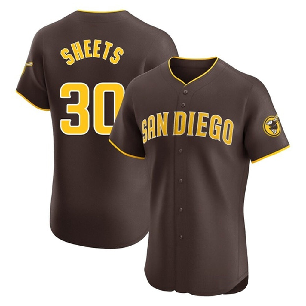 Johmsee S.Diego Padres #30 Gavin Sheets Player Brown Home Limited Elite Stitched Jerseys