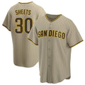 Johmsee S.Diego Padres #30 Gavin Sheets Player Khaki Home Game Stitched Jerseys