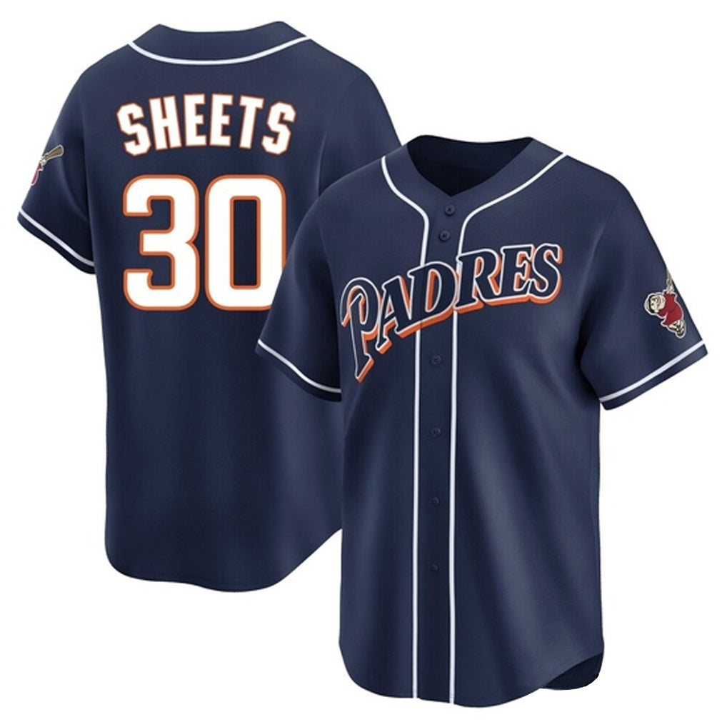 Johmsee S.Diego Padres #30 Gavin Sheets Player Navy Cooperstown Collection Limited Home Stitched Jerseys