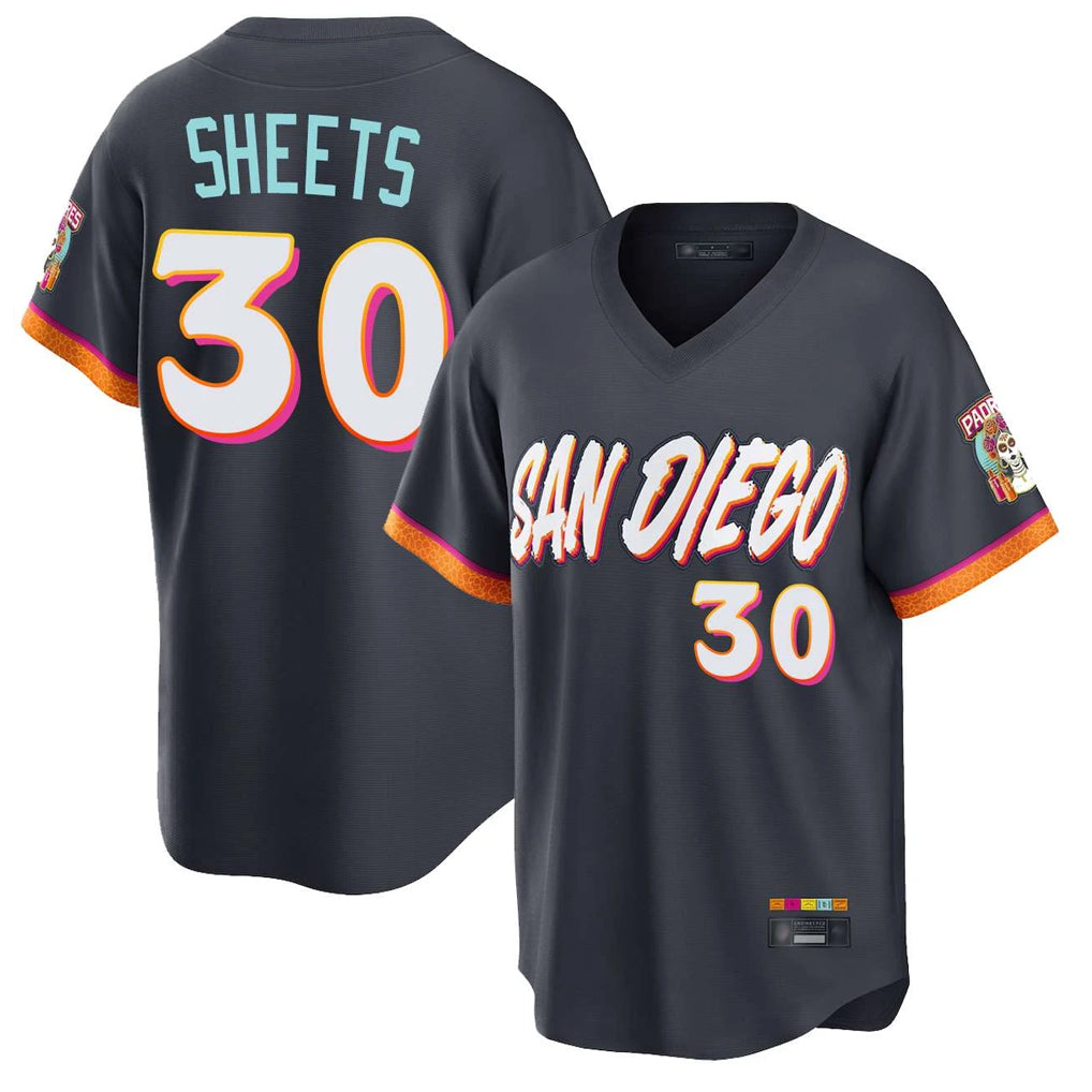 Johmsee S.Diego Padres #30 Gavin Sheets Player Obsidian 2026 City Connect Home Limited T-shirt Stitched Jerseys