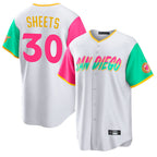 Johmsee S.Diego Padres #30 Gavin Sheets Player White City Connect Home Game Stitched Jerseys