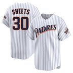 Johmsee S.Diego Padres #30 Gavin Sheets Player White Cooperstown Collection Limited Home Stitched Jerseys
