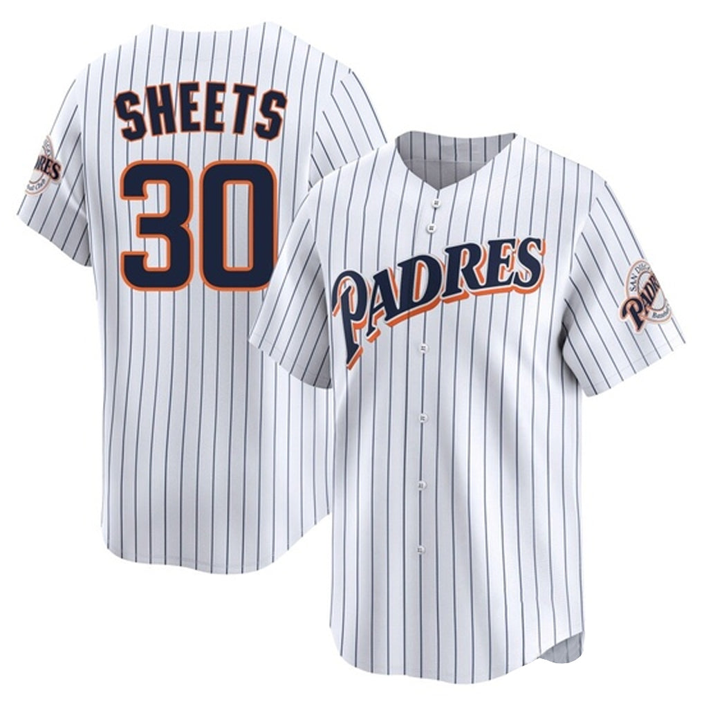 Johmsee S.Diego Padres #30 Gavin Sheets Player White Cooperstown Collection Limited Home Stitched Jerseys