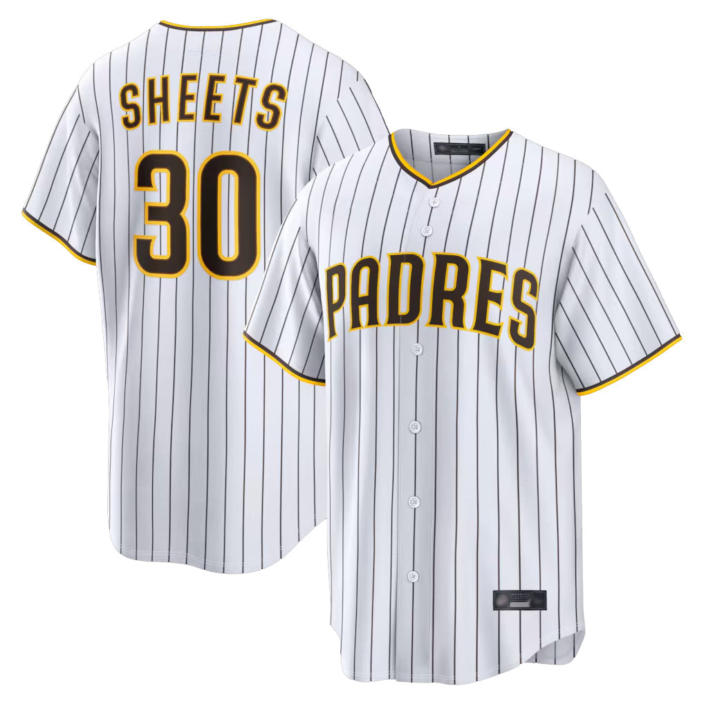 Johmsee S.Diego Padres #30 Gavin Sheets Player White Home Limited Game Stitched Jerseys