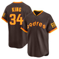 Johmsee S.Diego Padres #34 Michael King Player Brown Home Cooperstown Collection Replica Game Stitched Jerseys