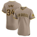Johmsee S.Diego Padres #34 Michael King Player Khaki Home Limited Elite Stitched Jerseys