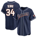 Johmsee S.Diego Padres #34 Michael King Player Navy Cooperstown Collection Limited Home Stitched Jerseys