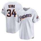Johmsee S.Diego Padres #34 Michael King Player White Cooperstown Collection Limited Home Stitched Jerseys
