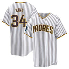 Johmsee S.Diego Padres #34 Michael King Player White Home Game Stitched Jerseys
