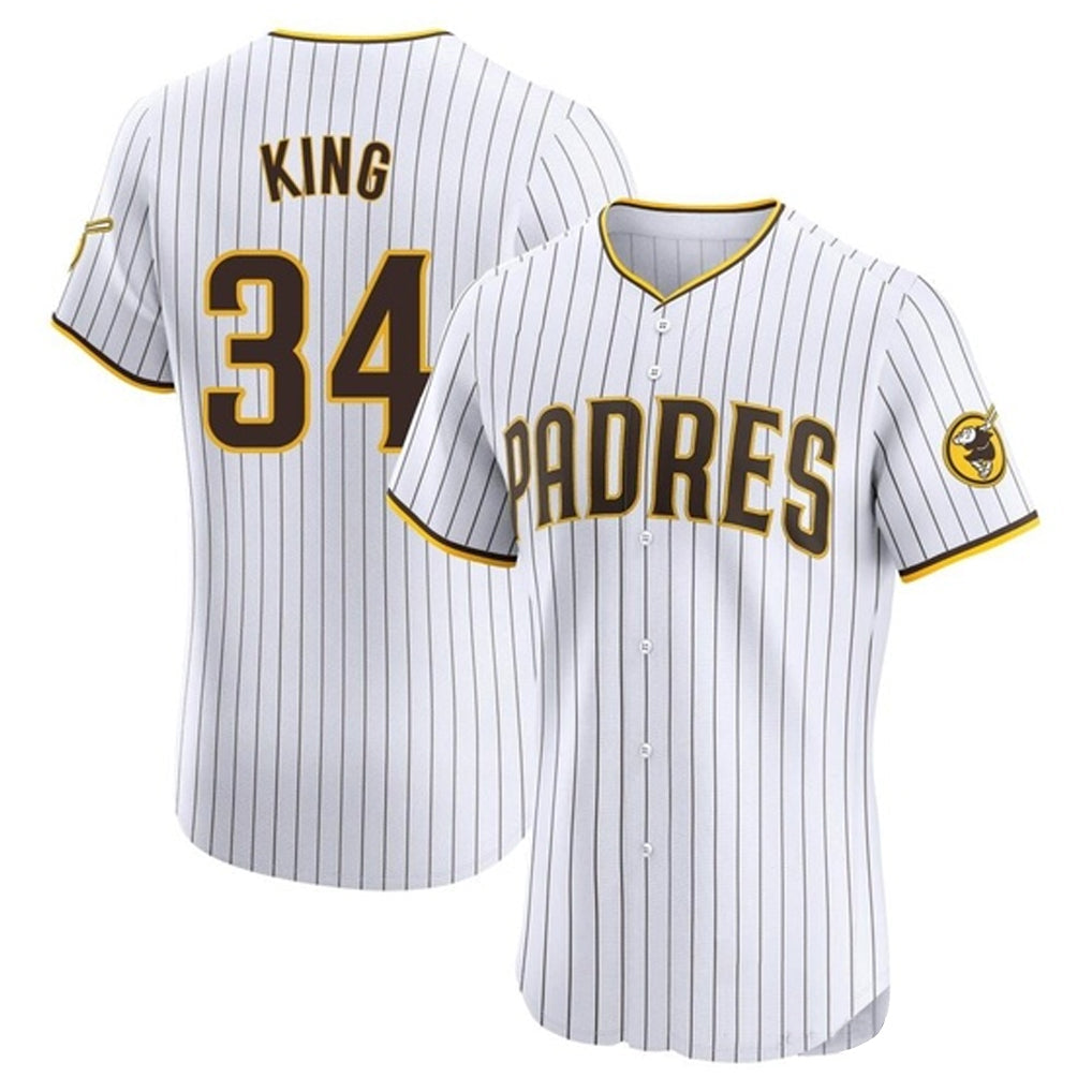 Johmsee S.Diego Padres #34 Michael King Player White Home Limited Elite Stitched Jerseys