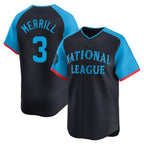 Johmsee S.Diego Padres #3 Jackson Merrill Player National League Navy All-Star Game Limited Stitched Jerseys