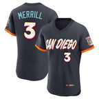 Johmsee S.Diego Padres #3 Jackson Merrill Player Obsidian 2026 City Connect Home Limited Elite T-shirt Stitched Jerseys