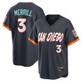 Johmsee S.Diego Padres #3 Jackson Merrill Player Obsidian 2026 City Connect Home Limited T-shirt Stitched Jerseys