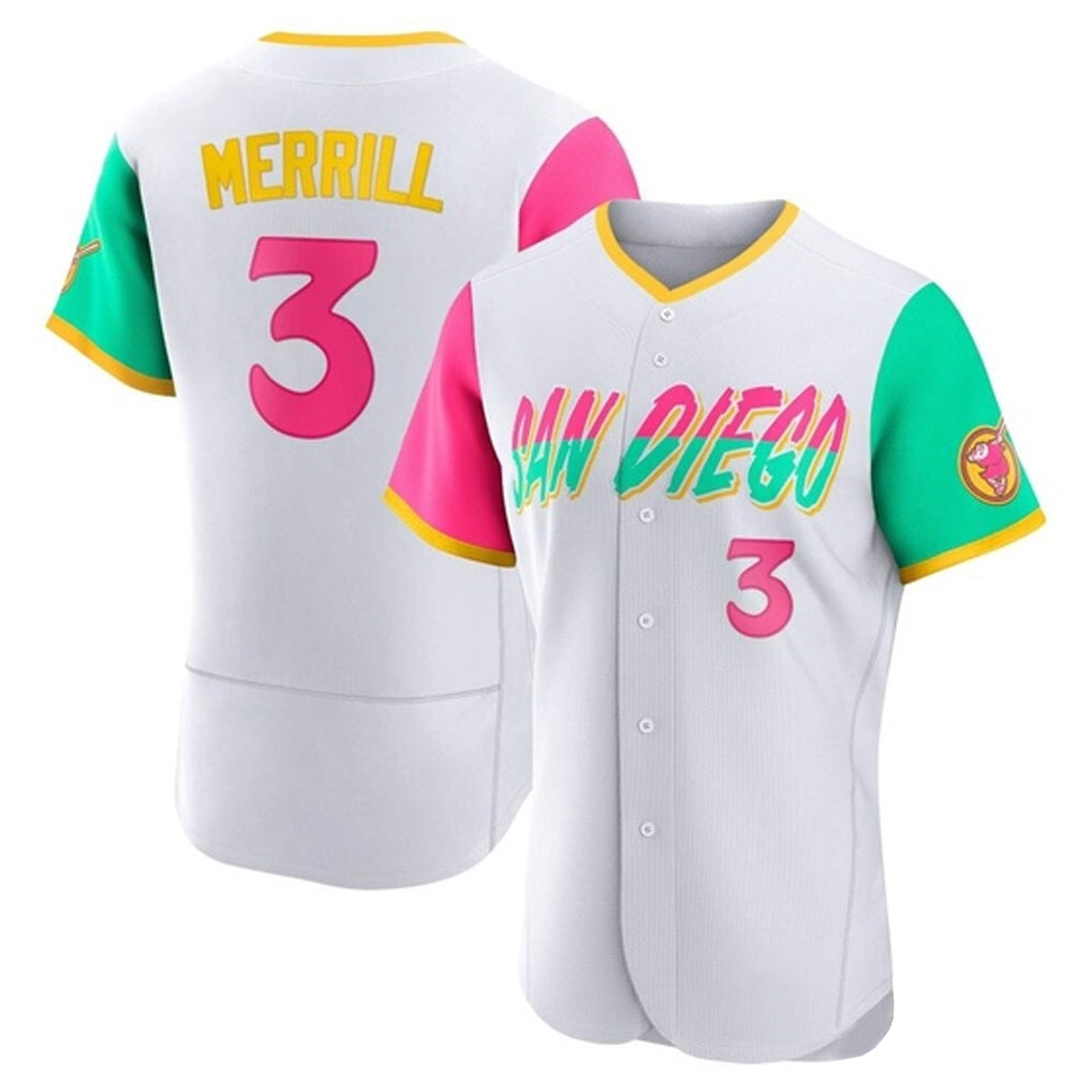 Johmsee S.Diego Padres #3 Jackson Merrill Player White City Connect Home Limited Elite Stitched Jerseys