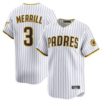 Johmsee S.Diego Padres #3 Jackson Merrill Player White Home Limited Stitched Jerseys