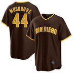 Johmsee S.Diego Padres #44 Joe Musgrove Player Brown Home Game Stitched Jerseys