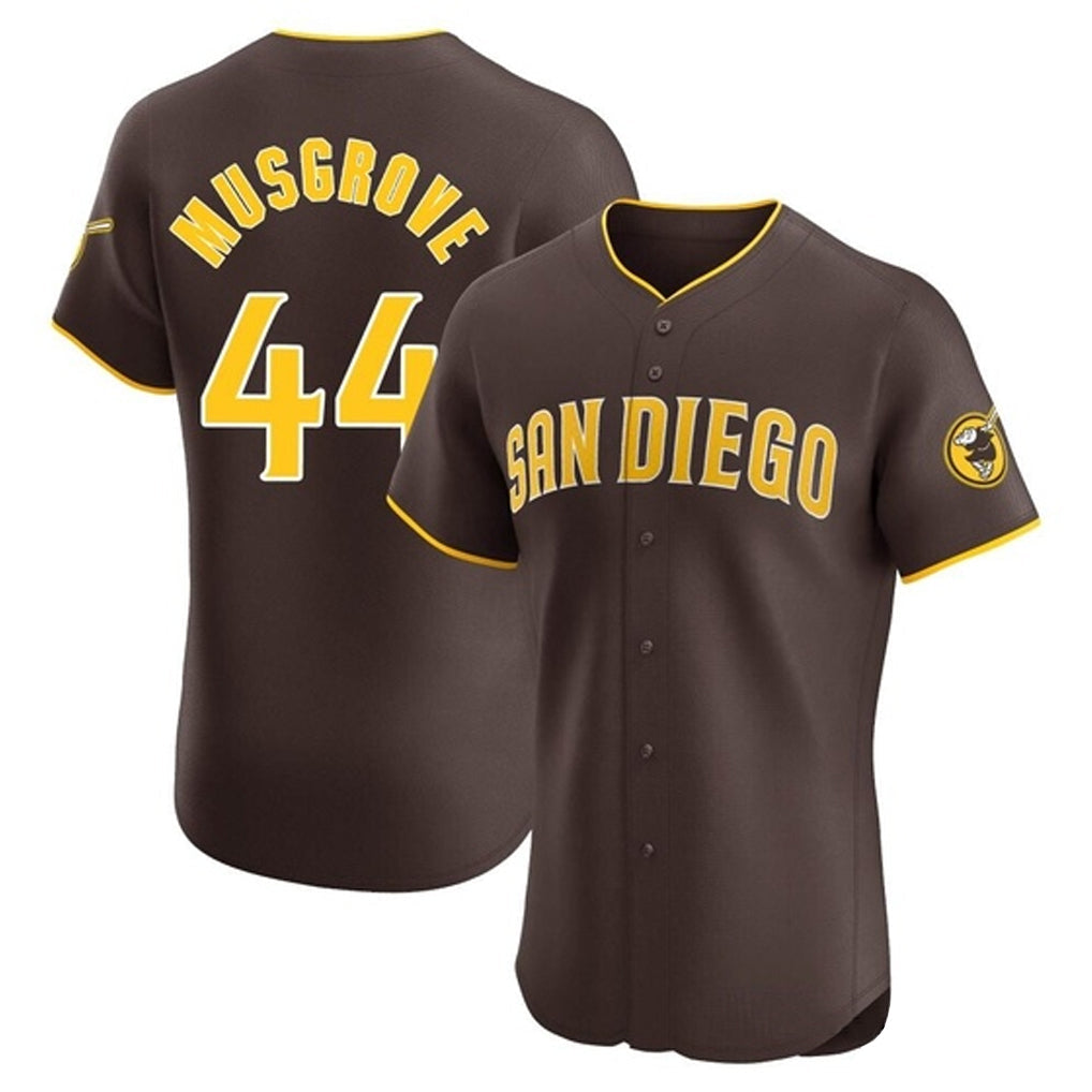 Johmsee S.Diego Padres #44 Joe Musgrove Player Brown Home Limited Elite Stitched Jerseys