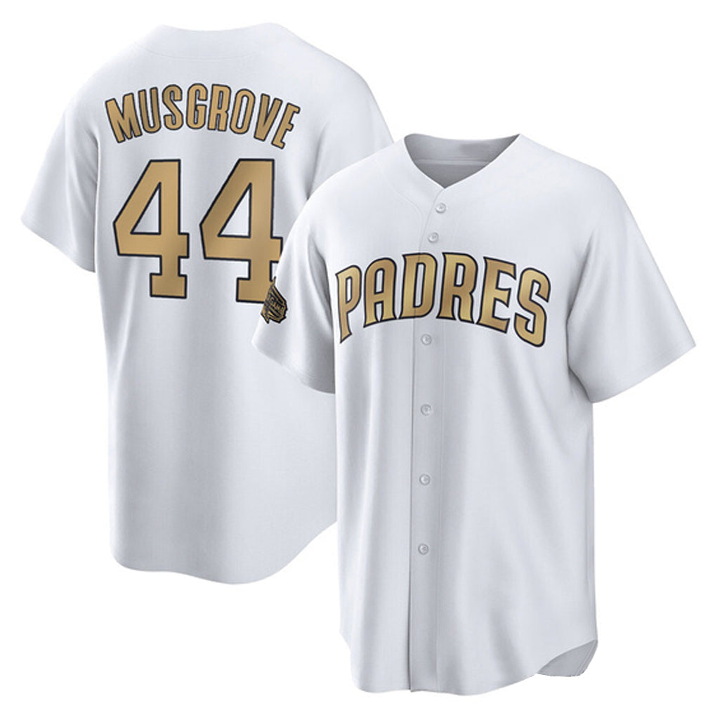 Johmsee S.Diego Padres #44 Joe Musgrove Player Gold All-Star Home Game Stitched Jerseys