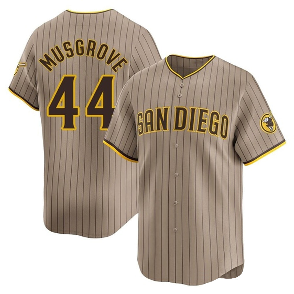 Johmsee S.Diego Padres #44 Joe Musgrove Player Khaki Home Limited Stitched Jerseys