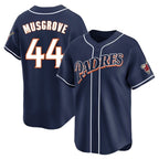Johmsee S.Diego Padres #44 Joe Musgrove Player Navy Cooperstown Collection Limited Home Stitched Jerseys